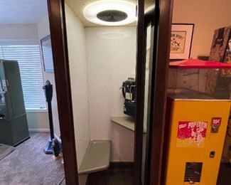 Vintage Phone Booth with Working Light - Originally from INTERLUDE LOUNGE in Omaha