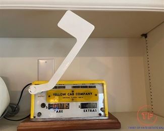 YELLOW CAB COMPANY Taxi Fare Meter - Mounted on Base Display