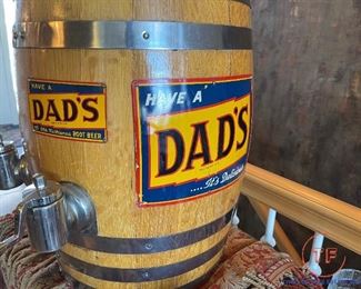 Vintage DAD'S Root Beer Barrel Soda Dispenser 
