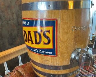 Vintage DAD'S Root Beer Barrel Soda Dispenser 
