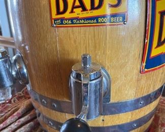 Vintage DAD'S Root Beer Barrel Soda Dispenser 