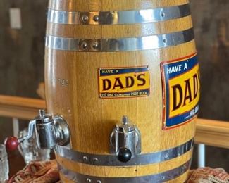 Vintage DAD'S Root Beer Barrel Soda Dispenser 