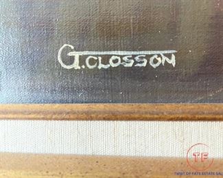 Original Framed Oil on Canvas by G CLOSSON