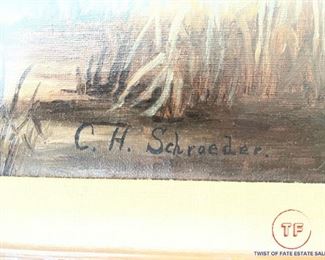 Original Framed Oil on Canvas by C.H. SCHROEDER