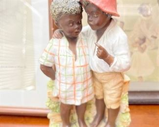 Gebrüder HEUBACH Bisque Figurines "A Dark Secret"