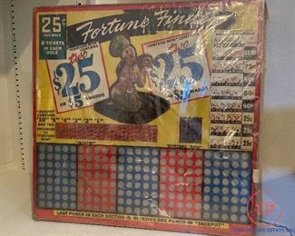 Vintage Punch Board Bar Game Boards