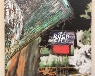 Title See Rock City On The Farm
Mfg/Artist: Kenneth Wiggins
Type Print
Dimensions 24"W x 36"H
Located in: Chattanooga, TN
**Sold as is Where is**