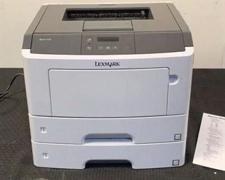 Located in: Chattanooga, TN
MFG Lexmark
Model 4514-330
Power (V-A-W-P) V-110-127, Hz - 50/60, A-7.6
MS312DN Black & White Network Printer
*Includes Power Cord*
**Sold As Is Where Is**
Tested-Works