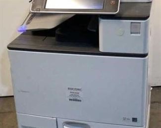 Located in: Chattanooga, TN
MFG Ricoh
Model MP C2003SP
Ser# E204MA60157
Power (V-A-W-P) V-120-127, Hz - 60, A - 12, W - 1584
MPC2003 Color & Black/White
*Includes Power Cord*
WiFi Capable
Black & White / Color
Print, Scan, Copy
*Sold As Is Where Is*
Tested - Works