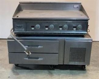 Located in: Chattanooga, TN
Griddle and Rolling Cabinet
(1) Griddle
MFR - N/A
48-1/2"W x 31"D x 18"H
**Unable To Test**
(1) Rolling Cabinet
MFR - N/A
55"W x 32-1/2"D x 24"H
**Unable To Test**

**Sold as is Where is**
Unable To Test