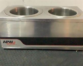 Located in: Chattanooga, TN
MFG APW Wyott
Model W4-2
Ser# 0612D01620
Power (V-A-W-P) 120V, 50/60Hz, 800W
Dual Countertop Warmer
Size (WDH) 18-1/4"Wx9-1/2"Dx8-1/4"H

**Sold as is Where is**

Tested-Works