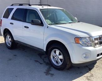 VIN 1FMCU0DG1BKA56833
Year: 2011 Make: Ford Model: Escape Trim Level: XLT 2WD
Engine Type: 3.0 L V6
Transmission: Automatic
Miles: 70,911
Color: White
Buyer Premium 10%BP
Located in: Chattanooga, TN **Sold As-Is Where Is**
Operational Status: Runs and Drives
Power Windows
Power Locks
Power Mirrors
Power Seats
Cloth Interior

2-25