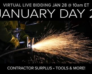 Welcome to our January Monthly Auction Day 2. This is an ONLINE ONLY AUCTION. Join us for a large selection of industrial, construction equipment, tools, and more! Questions please email Info@soldoncompass.com or call 800-729-6466.
Pre-Bidding Opens 1/21/2021 @ 10:00 am ET.
Bidding Begins Closing 1/28/2021 Starting @ 10:00 am ET.
Consignments are always welcome. Call 800-729-6466
or email Info@SoldonCompass.com