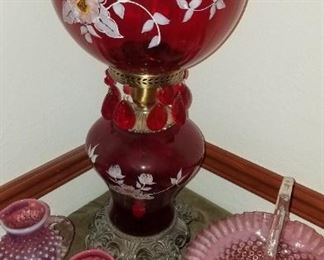 Cranberry lamp