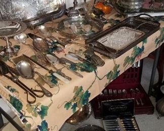 Much silver plate and sterling