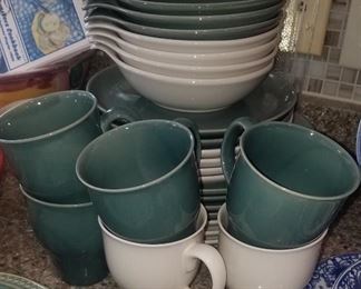 Much kitchenware, modern and vintage. Russel Wright