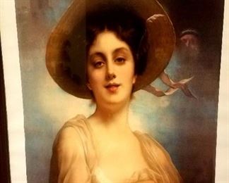 Framed vintage French advertising