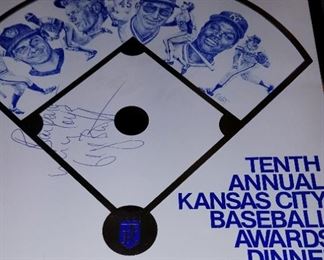 10thAnnual K.C. Baseball Awards Dinner program w/ George Brett autograph