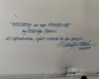 Eldridge Hardie painting “Holding on the Fenceline” - 20” x 30”