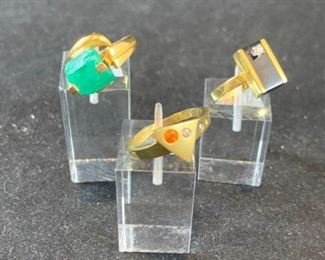 3. 18K Yellow Gold Rings