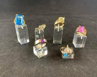 10K Gold Gemston RIng Collection