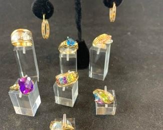 10K Gold RIng Set and Earring Set