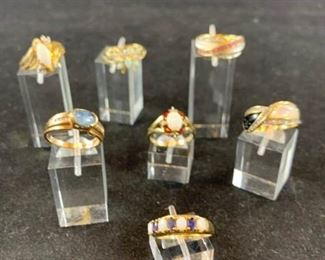 10K Gold Rings Set of 7 Rings