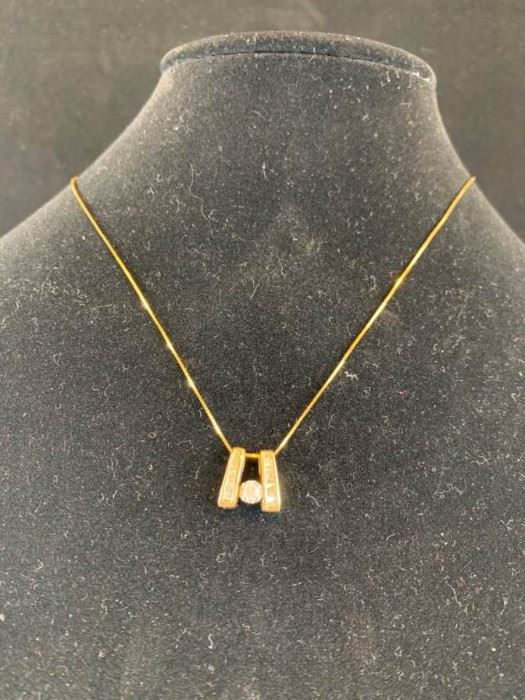 14K Diamond Necklace