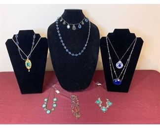 Blues Greens  Delicate Necklace Collection