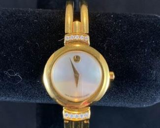 Movado Watch 2 Gold Toned Mother of Pearl
