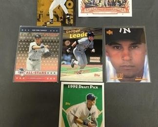 6 Card Lot of DEREK JETER New York Yankees Baseball Cards from Huge Collection