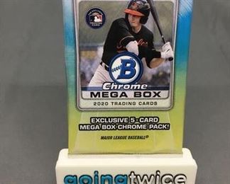 Factory Sealed 2020 Bowman Chrome Baseball 5 Card Mega Box Chrome BONUS PACK