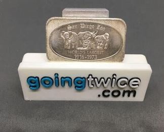 1 Troy Ounce .999 Fine Silver San Diego Zoo Silver Bullion Bar