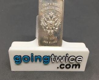 1 Troy Ounce .999 Fine Silver Imperial Russian Seal Silver Bullion Bar