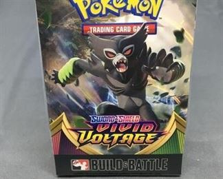 Factory Sealed Pokémon Sword & Shield VIVID VOLTAGE BUILD & BATTLE Box with Packs - Charizard Promo?