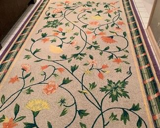 Beautiful Area Rug - 12'2" x 77". Overall in good condition with a few spots of wear 