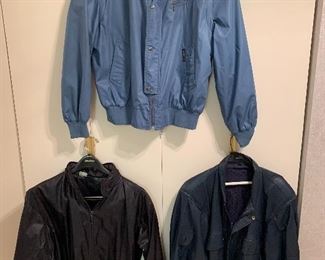 Three Vintage Men's Coats 

Blue "Members Only" size 44
Izod Club black rain jacket size XL
Blue Dark Blue Jacket; no manufacture name found or size, likely a size large
All in gently used condition. 