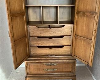 Fancher Mid Century Armoire Cabinet - in very good condition. Measures 67" H x 35" L x 20" D