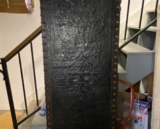 Folding 2 part screen  Leather embossed