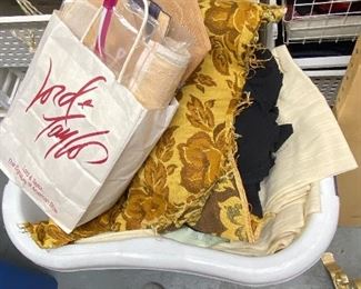 Fabric pieces and embroidery