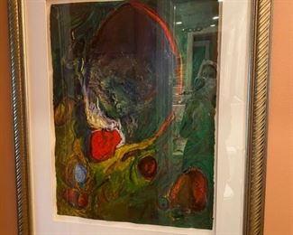 26.  Original oil painting, Abstract by Karen Zimmerman, local artist.  34" x 42"- $275 -REDUCED TO $195