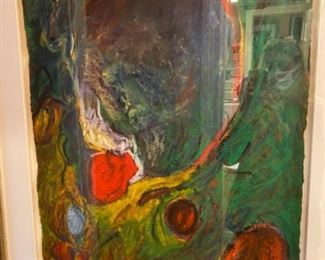 26.  Original oil painting, Abstract by Karen Zimmerman, local artist. 34" x 42"   $275 -REDUCED TO $195