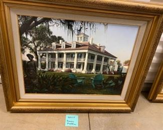 27- Houmas Plantation 33” x 26” original painting by James L. Kendrick III (American Louisiana 1946-2013) $695 - REDUCED TO $500