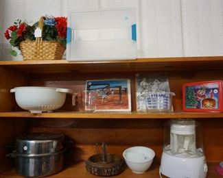 tins, bowls, kitchen