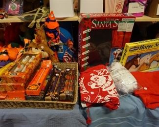 candles, Santa suits