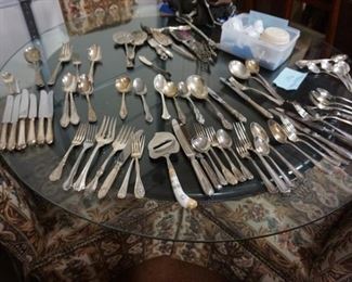 assorted flatware