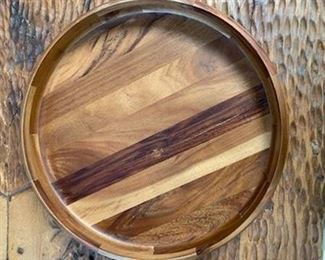 $15   Wood tray, 16"