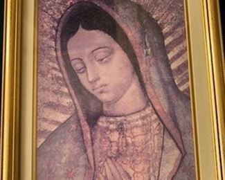 **Now $20** $35 Virgin Mary print, framed size 15" x 13"