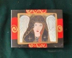 **Now $5** $10  Small painted retablo, 3 1/2" x 5"
