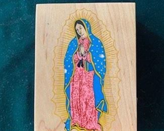 **Now $2** $5 Large Guadalupe rubber stamp